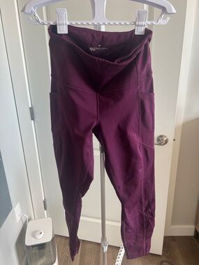 90 Degree By Reflex Plum High-Rise Performance Leggings